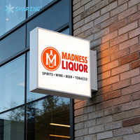 Boîte lumineuse publicitaire LED extérieure personnalisée, enseigne lumineuse pour restaurant, devanture de magasin et drive-thru