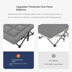 سرير تخييم محمول قابل للطي خفيف الوزن بإطار فولاذي على شكل X بـ 10 أرجل - Product Image 4