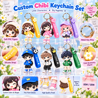 Porte-clés personnalisé en forme de personnage de dessin animé mignon, pendentif en PVC souple, fabrication OEM ODM, porte-clés promotionnel OEM ODM