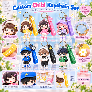 Llavero Personalizado con Figura de Dibujos Animados, Colgante de Goma Suave de PVC, Fabricación OEM ODM, Llavero Promocional - Product Image 4