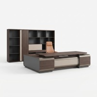 Série Twilight : Ensemble de mobilier de bureau haut de gamme, comprenant un bureau de direction et un meuble de classement sur pied, de luxe, écologique et durable.