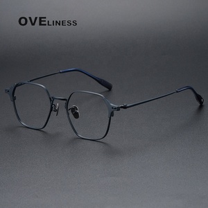 Montura de gafas de titanio puro para hombre, gafas ópticas 2024 para hombre, gafas cuadradas para mujer, montura óptica para miopía, gafas - Product Image 2