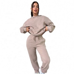 Fashion Solid Color Long Sleeve Hooded and Fleece Hoodie Women's <strong>Wear</strong> - Product Image 3
