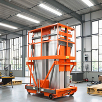Plateforme élévatrice hydraulique à double colonne en aluminium pour usage intérieur, plateforme antidérapante, élévateur de personnel