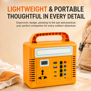 แผงโซลาร์เซลล์พกพาขนาดเล็ก 120W-60WH พร้อมไฟ LED สำหรับตั้งแคมป์ เดินป่า ตกปลา กิจกรรมกลางแจ้ง และกรณีฉุกเฉิน (ขายส่ง) - Product Image 2