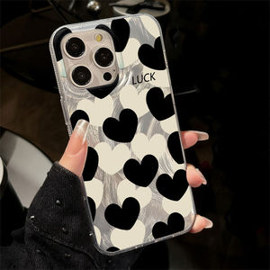 เหมาะสำหรับเคสไอโฟน 17 โปรแม็กซ์ ลายขนนกเรียบง่าย ลายหัวใจเต็มจอ รูขนาดใหญ่ เคสโทรศัพท์กันกระแทก - Product Image 5