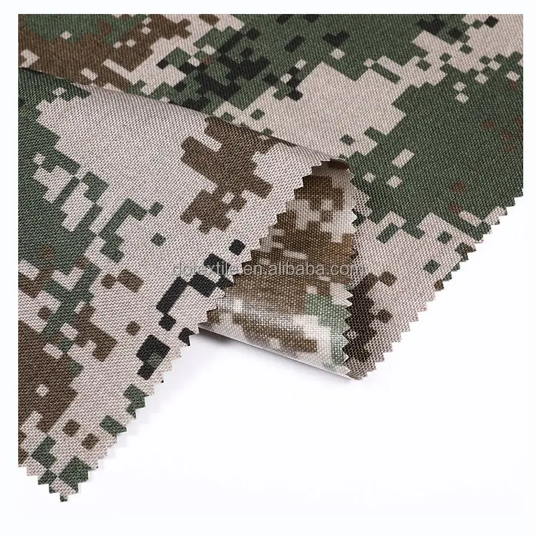 Durable cloth camouflage printed waterproof polyester dty 300d oxford printing fabric