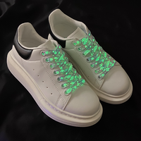 Lacets de chaussures lumineux fluorescents personnalisés et colorés, lacets lumineux qui brillent dans le noir