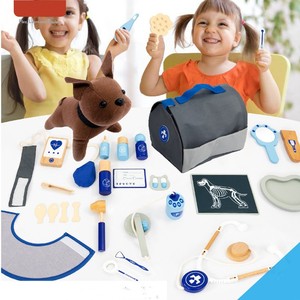 Ensemble de jouets de simulation de docteur pour enfants, sac médical en bois, <span class=keywords><strong>kit</strong></span> vétérinaire, jeu de simulation, <span class=keywords><strong>jouet</strong></span> éducatif - Product Image 4