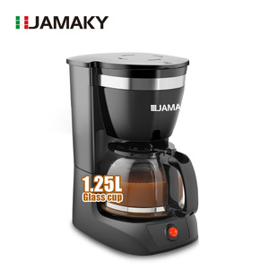 Cafetière électrique JAMAKY avec carafe en verre de 1,25 L pour la maison et le bureau - Product Image 1