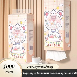 Toptan sihirli doku büyük 4-Ply alt çıkarma tuvalet kağıdı havlu bakire odun hamuru malzemesi asılı doku - Product Image 6