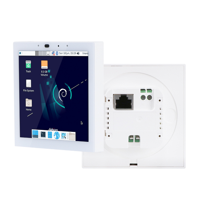 4 Inch Central Control Panel with Linux Debian System in Wall Smart Home Tablet RK3566 AC Touch Screen with Temperature Sensor
