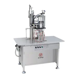 Semi-automatic 3 in 1 Aerosol Can Filling Machine Spray Paint Aerosol Filling Machine Aerosol Piston Filling Sealing Machine