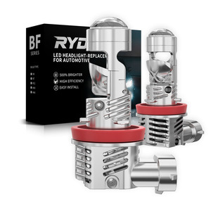 مصباح أمامي LED للسيارة من سلسلة RYD BF طراز H11 H8 H9 H16 مع عدسة صغيرة ووظيفة العرض، سهل التركيب، بتقنية CSP، 6400 لومن، 64 واط، مزود بمروحة. - Product Image 1