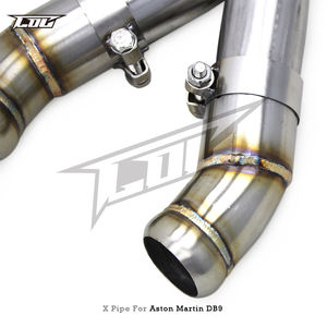 Tubo delantero de salida de fábrica X tubo para <span class=keywords><strong>Aston</strong></span> <span class=keywords><strong>Martin</strong></span> <span class=keywords><strong>DB9</strong></span> Vantage Zagato Rapide 6,0 V12 tubo de escape de sistema de coche de acero inoxidable - Product Image 5