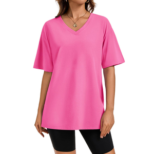 <span class=keywords><strong>T</strong></span>-<span class=keywords><strong>shirt</strong></span> oversize pour <span class=keywords><strong>femme</strong></span>, <span class=keywords><strong>col</strong></span> en <span class=keywords><strong>V</strong></span>, <span class=keywords><strong>t</strong></span>-shirts graphiques personnalisés, coupe ample, hauts d'é<span class=keywords><strong>t</strong></span>é, <span class=keywords><strong>t</strong></span>-<span class=keywords><strong>shirt</strong></span> en <span class=keywords><strong>coton</strong></span> décontracté - Product Image 2