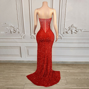 Novance Y4954 Vestido de Lantejoulas Feminino Sem Mangas Luxuoso para Festa Vestido de Noite Vestido de Gala Feminino - Product Image 4