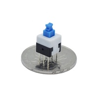 Tombol Plastik 6 Pin Vertikal Mini On Off Self Latching Push Button Switch