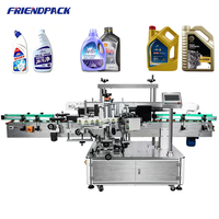 Machine d'étiquetage double face certifiée CE UPK pour bouteilles ovales, bouteilles carrées, machine d'étiquetage de bouteilles pour bidons de 25 l