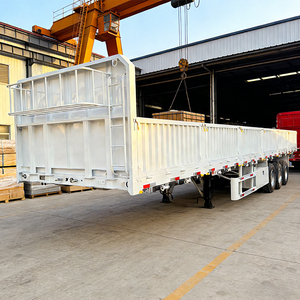 High Capacity Cargo <strong>Transport</strong> with Reinforced 3 4 5 Axles 60 80 Ton Mechanical Suspension Cargo Trailer Side Wall Semi Trailer - Product Image 1
