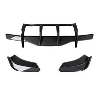 Diffuseur arrière en fibre de carbone Corvette C8 avec extensions d'angle 2020-2024, kit aérodynamique à fixer par boulons pour pare-chocs arrière, finition brillante 3K Twill