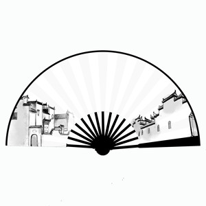 Iscrizione Xuan carta pieghevole ventaglio bianco in stile cinese stile cinese stile stile ventaglio pieghevole ventaglio in bambù ventaglio - Product Image 1