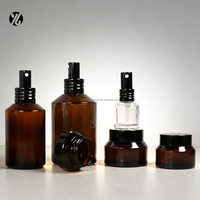 Flacon pulvérisateur vide en verre, récipient cosmétique rechargeable, pot à crème, flacon pompe pour lotion, flacon pour émulsion 15ml 30ml 50ml 60ml 100ml
