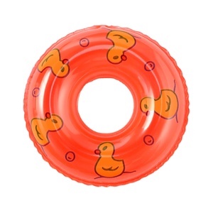 Small Yellow Duck Mini Swimming Ring Children's Splashing Bath Accessory Promotional Toys for Milk Tea Shop Donuts