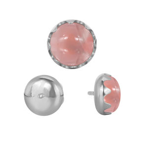 Bijou d'<span class=keywords><strong>oreille</strong></span> tendance en titane ASTM F136 avec pierre naturelle sertie à griffes, à filetage interne, pour <span class=keywords><strong>piercing</strong></span> hélix, labret - Product Image 4