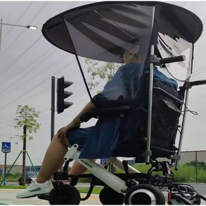 Waterproof Wheelchair Raincoat Disabled Wheelchairs Cloak-rain Cape Polyester Poncho with Reflective Stripe for Elderly Patients - Product Image 5