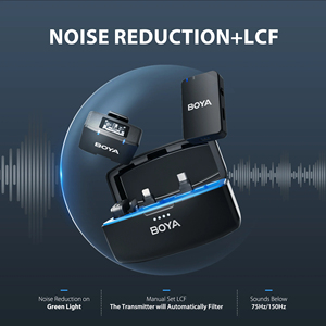 Cho Boya boyamic không dây Chuyên nghiệp Lavalier ve áo <span class=keywords><strong>microphone</strong></span> cho Iphone Android Youtube streaming ghi âm cuộc phỏng vấn vlog - Product Image 6