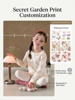 Vêtements de nuit en coton tricoté pour enfants, 95,5% coton, 4,5% élasthanne, doux pour la peau, ensemble de vêtements de maison à manches longues, OEM personnalisé, stock disponible