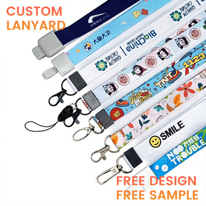 Cordons personnalisés avec logo, cordons en polyester en gros, porte-<span class=keywords><strong>badge</strong></span> imprimé par sublimation <span class=keywords><strong>pour</strong></span> conférences, événements, bureaux - Product Image 1