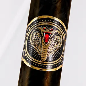 Biểu Tượng Tùy Chỉnh In Ấn Sang Trọng Emboss Cuba Cigar Nhãn Vàng Lá Cigar Ban Nhạc Vàng Vòng