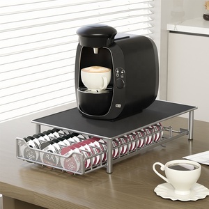 Tiroir de rangement pour capsules de café à cadre métallique entièrement personnalisé avec surface anti-coulissante pouvant contenir jusqu'à 60 pièces - Product Image 2