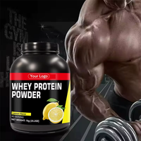 1 kg de poudre de protéines de lactosérum et de créatine aromatisée au citron, gain de masse premium, développement musculaire rapide, vitamines, gym, fitness, prise de poids