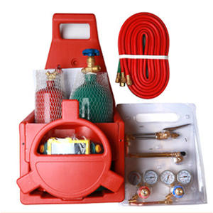 Kit de bouteilles de gaz oxy-acétylène portable, ensemble complet pour la soudure et la découpe avec des torches de soudage en acier inoxydable, en laiton et en plastique - Product Image 5