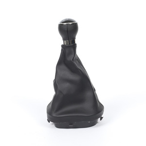 Pomo de palanca de cambios de cuero negro de 5 y 6 velocidades para Volkswagen Touran Caddy con transmisión manual - Product Image 5