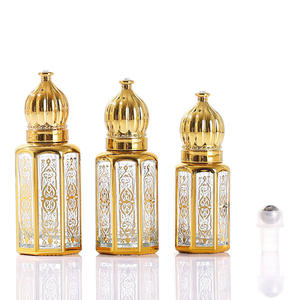 Flacon à bille de parfum de luxe <span class=keywords><strong>Yiao</strong></span> Brand avec feuille d'or, élégant récipient en verre, Attar Oud Arabe, Huiles personnalisées, Sérigraphie Premium - Product Image 3