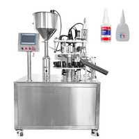 Machine de remplissage et de bouchage semi-automatique pour bouteilles de super glue, produits chimiques, verre et plastique