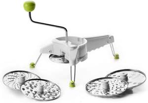 Rallador de Queso Rotatorio <span class=keywords><strong>IBILI</strong></span> Mouli 3 en 1, Manual, Apto para Lavavajillas |   Hecho en China |   Cortador de Verduras <span class=keywords><strong>Mandolina</strong></span>, Picador de Queso Parmesano - Product Image 5