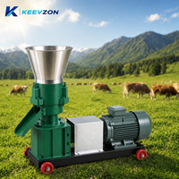 Machine à granulés d'aliments pour animaux, design compact, fonctionnement simple, utilisation domestique, moteur électrique, cadre en acier portable, pour volailles et bétail.