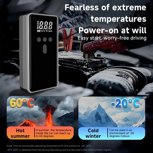 2000A Peak Jump Starter 150PSI Tire Inflator with Power Bank LED Light All Gas 12V Portable <b>Car</b> Digital Emergency Air Compressor - Product Image 2