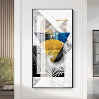 Décoration murale moderne de luxe abstraite géométrique en cristal peinture impression numérique porcelaine décor à la maison toile nature morte