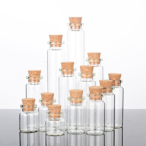Hot Mini 5ml 7ml 8ml 10ml Botellas de vidrio transparente con tapones de corcho para bodas y cumpleaños - Product Image 5