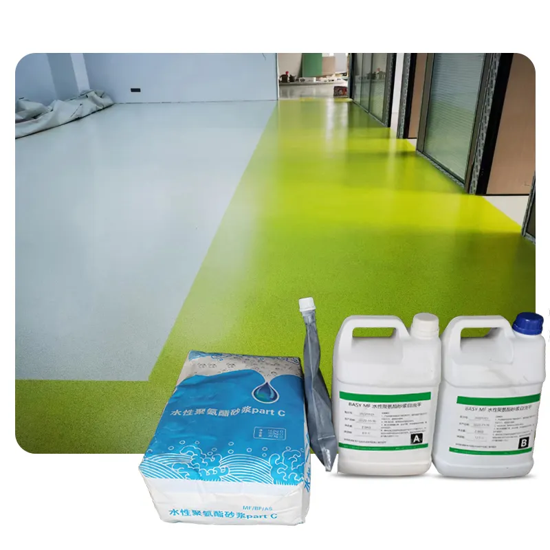 Polyurethane mortar floor paint for parking lot water base polyurethane mortar