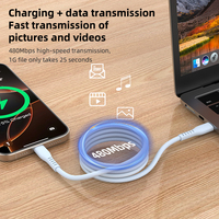 Nuevo Cable Magnético Tipo C de Silicona Colorido Macaron para Teléfono Móvil, Cable de Carga Rápida USB C