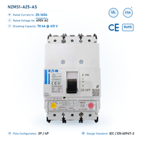 Disjoncteur thermique magnétique Eaton NZM 25A 3P 70kA 400V AC automatique industriel 50/60Hz MCCB pour la protection des moteurs