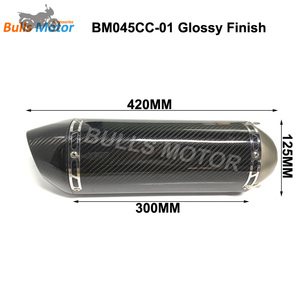 Silenciador brillante de fibra de carbono para motocicleta, silenciador de escape para 600cc con CNC DB Killer CBR300 CB500X <span class=keywords><strong>CB500F</strong></span> para HONDA Motor Bike - Product Image 2