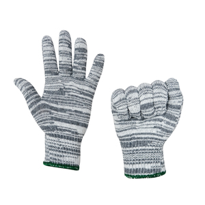 Guantes de Hilo de Algodón de Alta Calidad con Logotipo Personalizado, Venta al por Mayor en China, Guantes de Trabajo Industriales de Seguridad, Tejidos, Antideslizantes, con Puño Elástico de Cuero para Jardín - Product Image 1